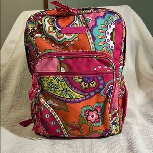 VERA BRADLEY Colorful Paisley / Floral Backpack